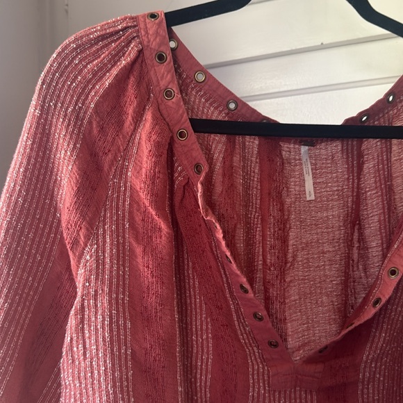 Free People Against All Odds Blouse Striped Size small - Picture 6 of 6